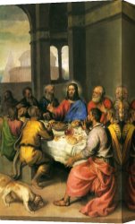 Picture of The Last Supper II Canvas Paintings - The Last Supper [detail] by Titian